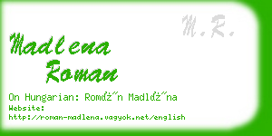 madlena roman business card